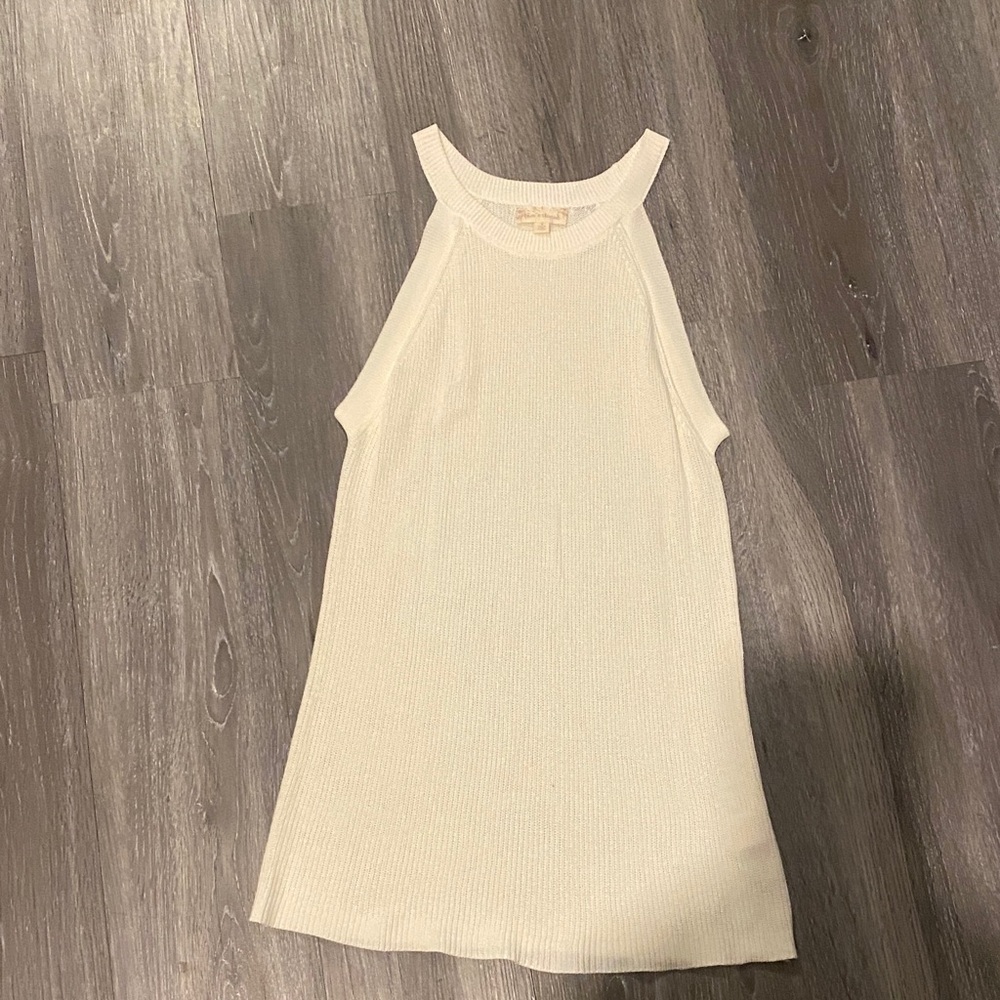 Hem & Thread Cream Knit Top